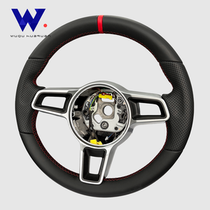 Volante de Cuero de Alta Calidad para Porsche Cayenne, Boxster, Cayman 987, Panamera 718, 911, 997, 985, 981 Mk2, <span class=keywords><strong>Macan</strong></span> 718, 970, 958 - Product Image 1
