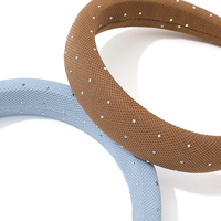 Bandeau JY en acrylique scintillant avec strass, en éponge haute densité, antidérapant, écologique, texture quadrillée, pour le bain et les soins de la peau, usage quotidien et décontracté