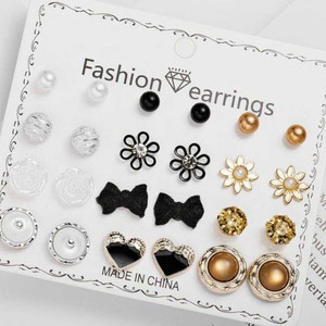 Vendita calda Set di gioielli Vintage di tendenza per donne e ragazze orecchini a stella placcati in oro materiale di rame all'ingrosso - Product Image 1