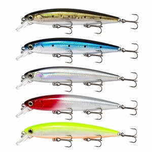 Leurre de pêche coulant ABS Minnow multicolore, appât dur bionique - Crankbait pour achigan - Product Image 1