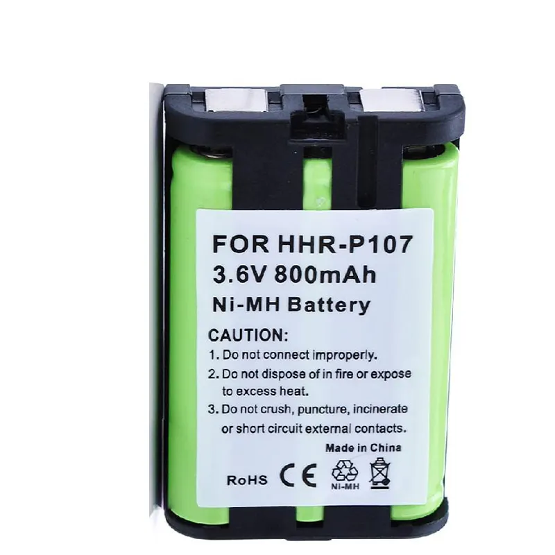 3 Pack P107 3.6v 700mAh HHR-P107 Rechargeable Cordless Phone Battery for Panasonic HHR-P107 HHRP107 HHR-P107A HHRP107A Cordless Telephone BAOBIAN 