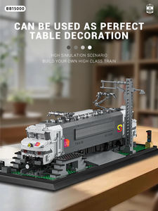 2053 pièces BB15000 <span class=keywords><strong>Train</strong></span> blocs de construction Kits technique électrique voie ferrée briques en plastique bricolage assemblage enfants jouet éducatif - Product Image 5