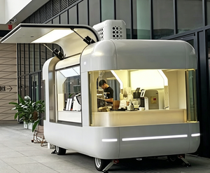 Kiosque mobile moderne personnalisé avec vitrine en verre pour fleuriste et bar à <span class=keywords><strong>bubble</strong></span> <span class=keywords><strong>tea</strong></span>, chariot de café roulant pour centre commercial urbain extérieur - Product Image 4