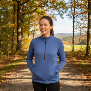 Pullover da donna attivo mezza Zip Top MESSER stile - Product Image 3