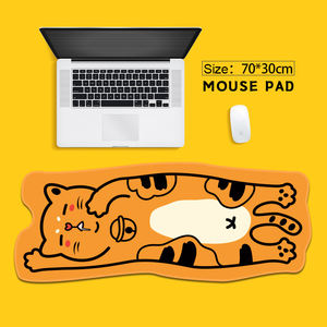 Branding OEM kustom, alas mouse berbahan kulit PU ramah lingkungan dan karet yang tahan air dengan desain tidak beraturan. - Product Image 2