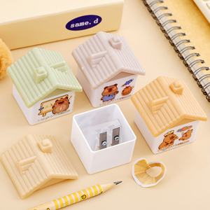 <span class=keywords><strong>Taille</strong></span>-<span class=keywords><strong>crayon</strong></span> manuel multicolore créatif en forme de <span class=keywords><strong>maison</strong></span> deux trous design en plastique pour enfants papeterie en gros - Product Image 6