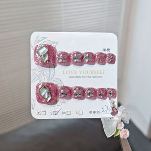 12 Piezas de Pegatinas para <span class=keywords><strong>Uñas</strong></span> de los Pies, Cuadradas, Acrílicas, Cobertura Completa, Hechas a Mano, con Pegamento, Removibles, <span class=keywords><strong>Uñas</strong></span> Postizas, Producto Nuevo - Product Image 2