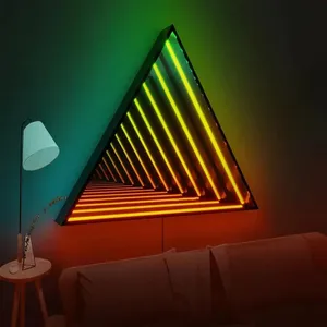 Remote Color Changing Led Mirror Neon Sign Infinity Mirror 3d Infinity Mirror