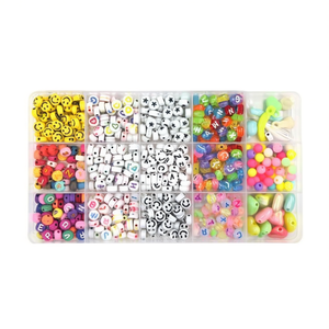 Set di Perline ILAN, Scatola con 15 Scomparti, 550 Pezzi, Materiali per Creazione di Gioielli e Artigianato - Product Image 1