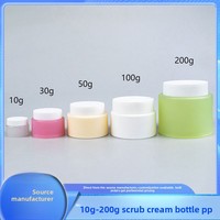 Pot cosmétique cylindrique double couche en PP, surface mate, 10g, 30g, 50g, 100g, 200g, pour crème pour les yeux, lotion, crème