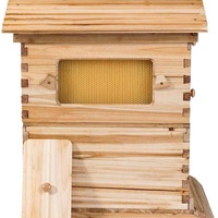 Vollständig ausgebranntes Wachs, selbstfließendes Holz-Bienenstock-Design, keine Stromversorgung erforderlich, langlebig, umweltfreundlich, für den Außenbereich, einzeln verpackt
