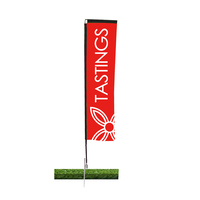 Meilleure vente conception personnalisée publicité promotionnelle lame couteau larme plage plume bannière drapeau pour la course