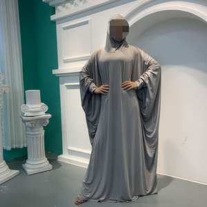 Abaya à capuche pour la prière, pour l'Aïd, Ramadan, vente en gros, vêtements islamiques pour femmes musulmanes, robe en jersey de coton, en stock - Product Image 3