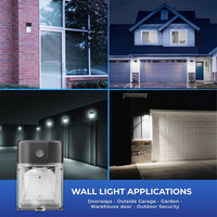 Projecteur mural LED mini IP66 étanche avec photocellule 15W 20W 25W, éclairage de sécurité crépuscule-aube pour quai de chargement, entrée et périmètre