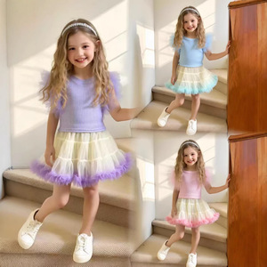 Conjuntos de Ropa para Niñas 2026, Conjunto de Camiseta y Falda de Moda de Verano para Niñas de 4 a 7 Años - Product Image 3