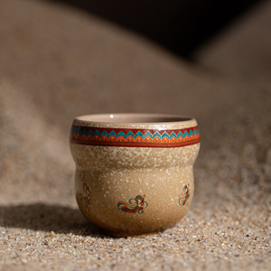 Dunhuang Fliegende Apsaras Keramik-Teetasse mit Großer Kapazität, Hitzebeständig, Luxuriös-Vintage-Design, Ein Edles Geschenk - Product Image 4