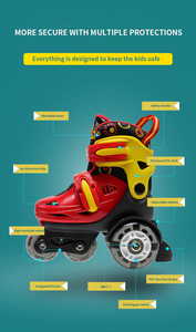 <span class=keywords><strong>Set</strong></span> sepatu roda Inline anak-anak, perlengkapan pelindung helm & roda berkedip usia 3-8 tahun untuk anak laki-laki dan perempuan luar ruangan