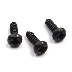 Vis autotaraudeuse à tête cylindrique Phillips à pointe acérée, filetage A, finition noire, en acier au carbone trempé laqué oxyde noir, 1.7-48x6 - Product Image 3