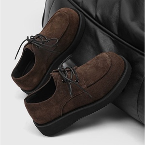 Nuevos Zapatos de Vestir Casuales Retro para Hombre, Zapatos Derby de Cuero de Lujo con Suela Gruesa Personalizada que Aumentan la Altura - Product Image 3