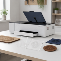 Graveur laser CO2 60W, machine de gravure laser de bureau 500x300mm avec caméra 4K et mise au point automatique pour le bois, le cuir et l'acrylique