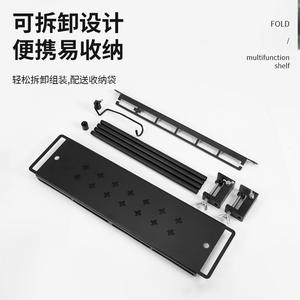 Estante plegable para acampar, aleación de aluminio, ligero, multifuncional, colgador de lámpara de mesa para exteriores, diseño minimalista Rectangular - Product Image 1