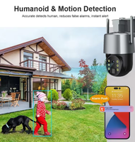 Cámara de Seguridad Solar de 3MP, Inalámbrica, con Batería, Detección PIR con IA, PTZ, Audio Bidireccional, IP65