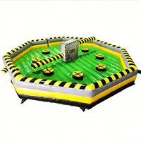 Parcours d'obstacles gonflable Meltdown Game, machine d'obstacles rotative avec matériau PVC et installation facile pour usage commercial
