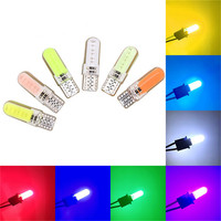 Estroboscópico T10 W5W 194 168 Blanco Azul Rojo Verde COB 12V Gel de sílice Estroboscópico Flash Luz Coche Bombillas LED 501 W5W Bombilla LED Luces T10