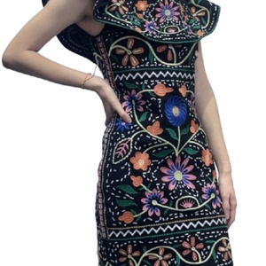 Vestido Elegante de Verano para Mujer, con Hombros Descubiertos, Bordado Vintage, Detalle Elástico, Nuevo, Ideal para Fiestas - Product Image 5
