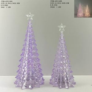 Ornements coniques lumineux en acrylique LED pour Noël, décorations de Noël pour l'intérieur, adaptés à la décoration de la maison et des fêtes - Product Image 5