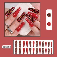 Faux ongles à presser simples, couleur dégradée, forme carrée, art des ongles, manucure complète, pointes roses en forme de cœur pour les doigts, design à presser