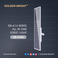 Lampu Jalan LED Tenaga Surya All in One Otomatis 100w Tahan Air IP66 Golden Bright Terbaik