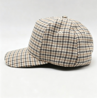 Warna Kustom  Snapback 5-Panel Tanpa Struktur dengan Pola Huruf Vintage, Penutup Gesper Logam, Bahan Kanvas
