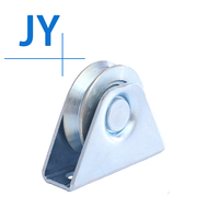 Système de porte coulissante robuste poulie de guidage de roue de montage inférieur avec rainure U/Y/V pour piste