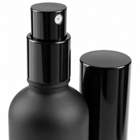 Flacon pulvérisateur en verre noir mat avec logo personnalisé, 10 ml, 20 ml, 30 ml, atomiseur à fine brume, parfum, tonique, huile essentielle, emballage en gros, OEM