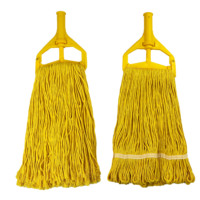 Serpillère industrielle robuste en coton à extrémités bouclées, codée par couleur, pour le nettoyage des sols mouillés, idéale pour l'entretien commercial – Fabricant d'origine