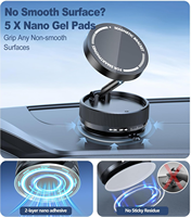 Support Téléphone Réglable à 360° à Ventouse et Magnétique pour Voiture et Bureau – Compatible Tous Smartphones