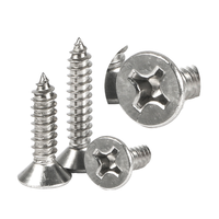 DIN7982 Vis autotaraudeuses à tête plate Point d'auto-perçage Bois Métal [Acier inoxydable Laiton Nickel] Pouce disponible M3 M8