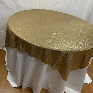 Mantel Redondo de Lentejuelas Doradas al por Mayor para Hoteles, Banquetes, Bodas, Alquiler de Eventos y Decoración de Eventos a Granel - Product Image 3