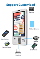 Kiosque de commande mural en libre-service, kiosque de paiement en libre-service, machines d'information en libre-service utilisées dans les restaurants