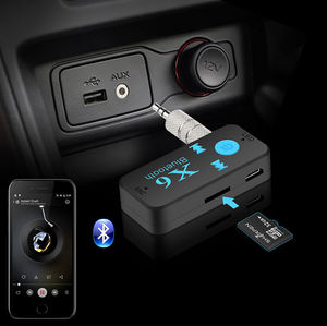 Adaptateur sans fil Bluetooth 3 en 1 HG X6 compatible avec prise audio 3,5 mm, lecteur de carte TF MP3, prise en charge du microphone, haut-parleur de voiture - Product Image 2