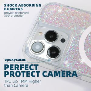Coque de téléphone portable magnétique en TPU avec paillettes scintillantes de luxe pour iPhone 15 Promax, design pour coques et accessoires iPhone - Product Image 5