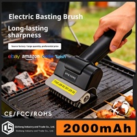 Brosse de nettoyage électrique sans fil rechargeable en acier inoxydable avec poignée ABS pour barbecue extérieur