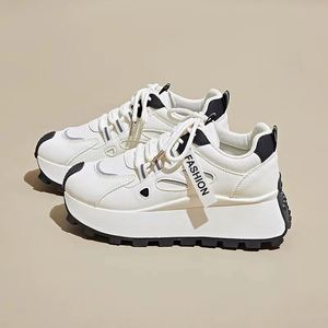 Zapatillas de otoño para estudiantes, deportivas, para correr, de ocio, estilo urbano, con suela gruesa, que aumentan la altura, tipo Dad Shoes - Product Image 3