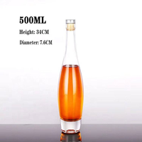 Bouteille en verre carrée élégante et moderne pour whisky artisanal et brandy artisanal