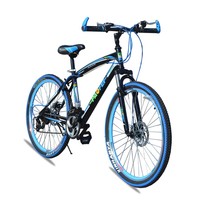 Vélo VTT Classique pour Adultes, Frein à Disque Hydraulique, Cadre Carbone, 24 Vitesses, 26 Pouces