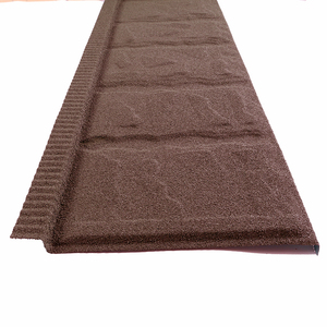 Tuile en métal revêtue de pierre à motif de pierre bleue noire, fabriquée à la machine avec haute précision, bord lisse - Product Image 2