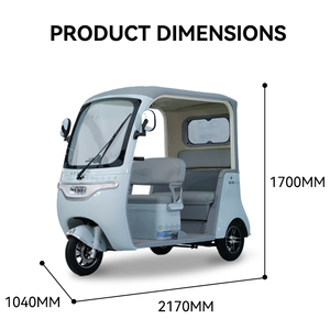 <span class=keywords><strong>Tricycle</strong></span> de cargaison électrique à usage <span class=keywords><strong>adulte</strong></span> AC 3000W-72V Batterie Cabine climatisée Moteur 1000W 400kg fermé - Product Image 6