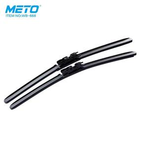 Essuie-glaces universels sans cadre METO de haute qualité 12''-28'' pour pare-brise de voiture, type U/J, en caoutchouc souple, garantie 12 mois - Product Image 1