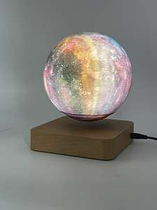 Lampe de lune étoilée à lévitation magnétique à base carrée 6 pouces pour cadeau de Noël - Product Image 4